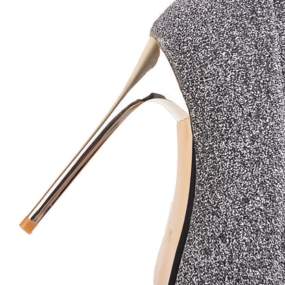 Knee-High Stiletto Boot Heels For Men(Large Sizes)