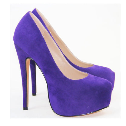 Lavish Purple High Heels For Men W/ Ankle Bracelet